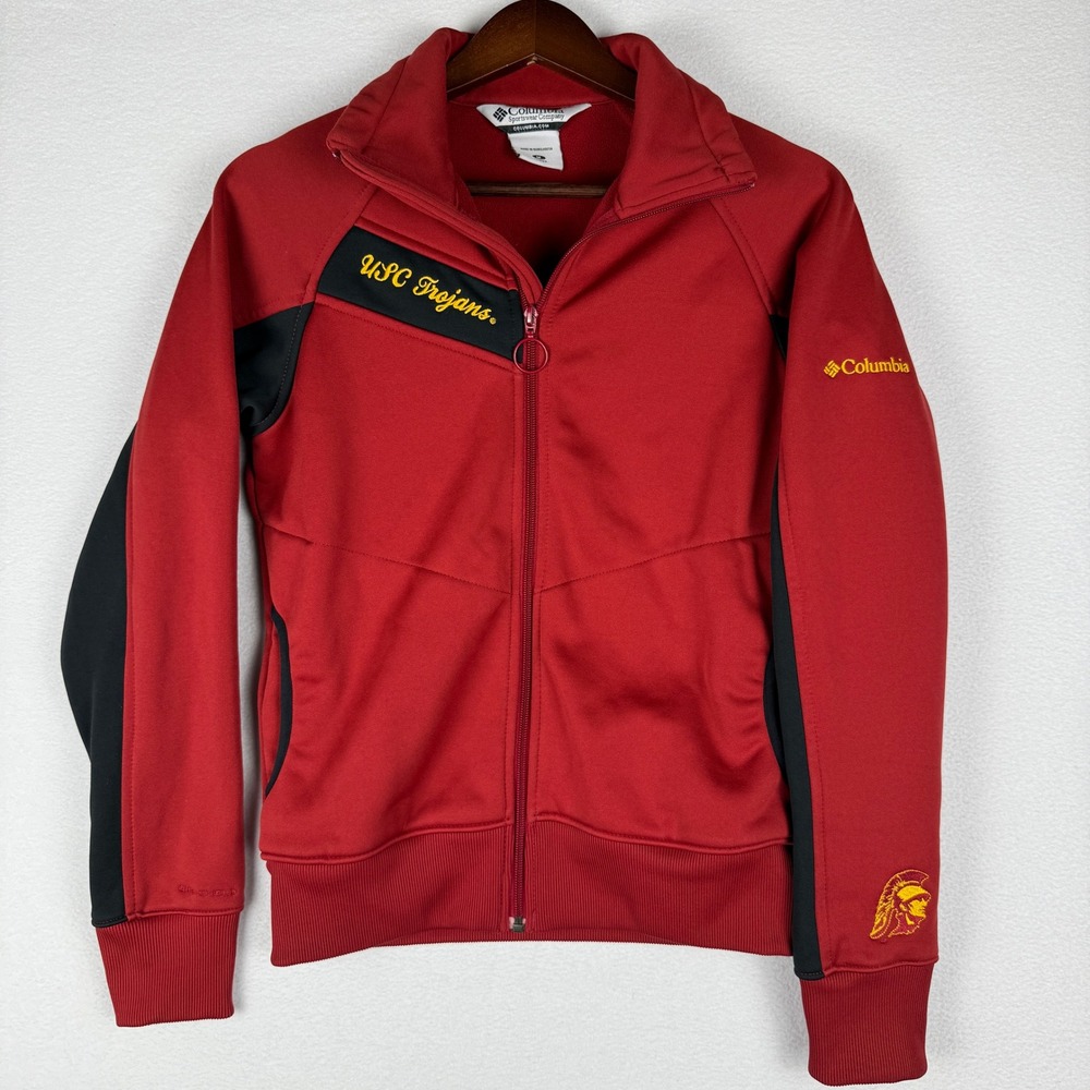 Columbia USC Trojans Red and Black Full-Zip Sweatshirt